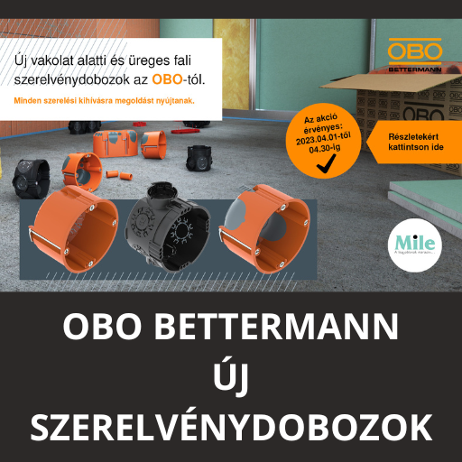 OBO - Új vakolat alatti és üreges fali szerelvénydobozok